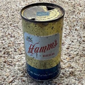 Vintage Hamms Beer Flat Top Can 12oz St Paul MN Land of Sky Blue Waters Steel